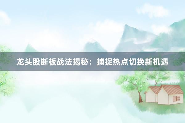 龙头股断板战法揭秘：捕捉热点切换新机遇